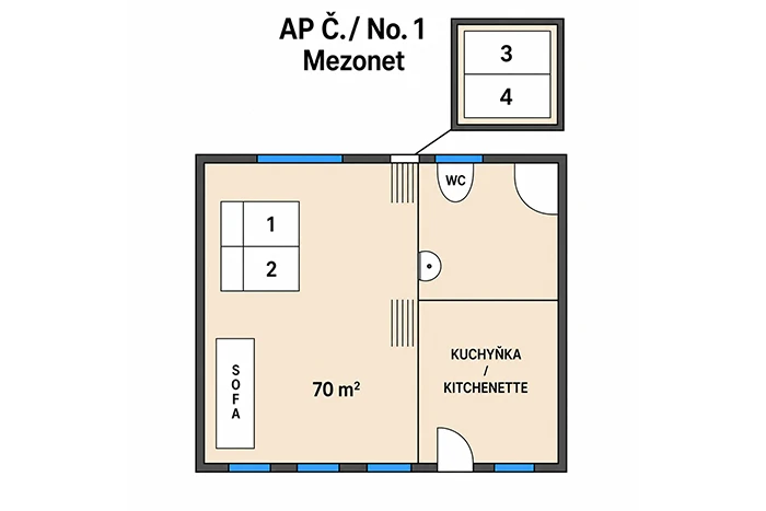 Apartmán AP1 pro 4 osoby